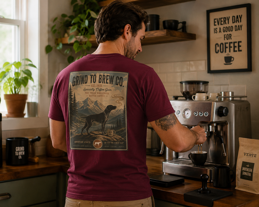For Those Who Chase Better Coffee™ Vintage Coffee T-Shirt | Grind to Brew Co-Back